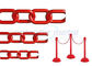 Одобренная ISO декоративная облегченная красная пластичная цепь безопасности для улицы